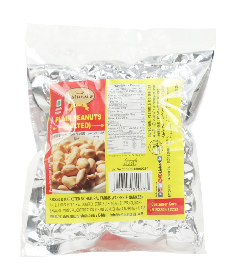 Salted Peanuts Vacuum Pack Naturals Bite